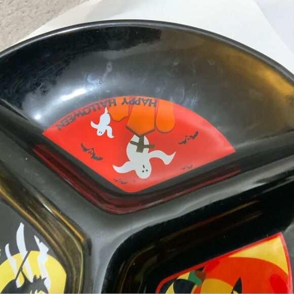 Vintage Target Black Ceramic Divided Halloween Serving Platter - Picture 6 of 7